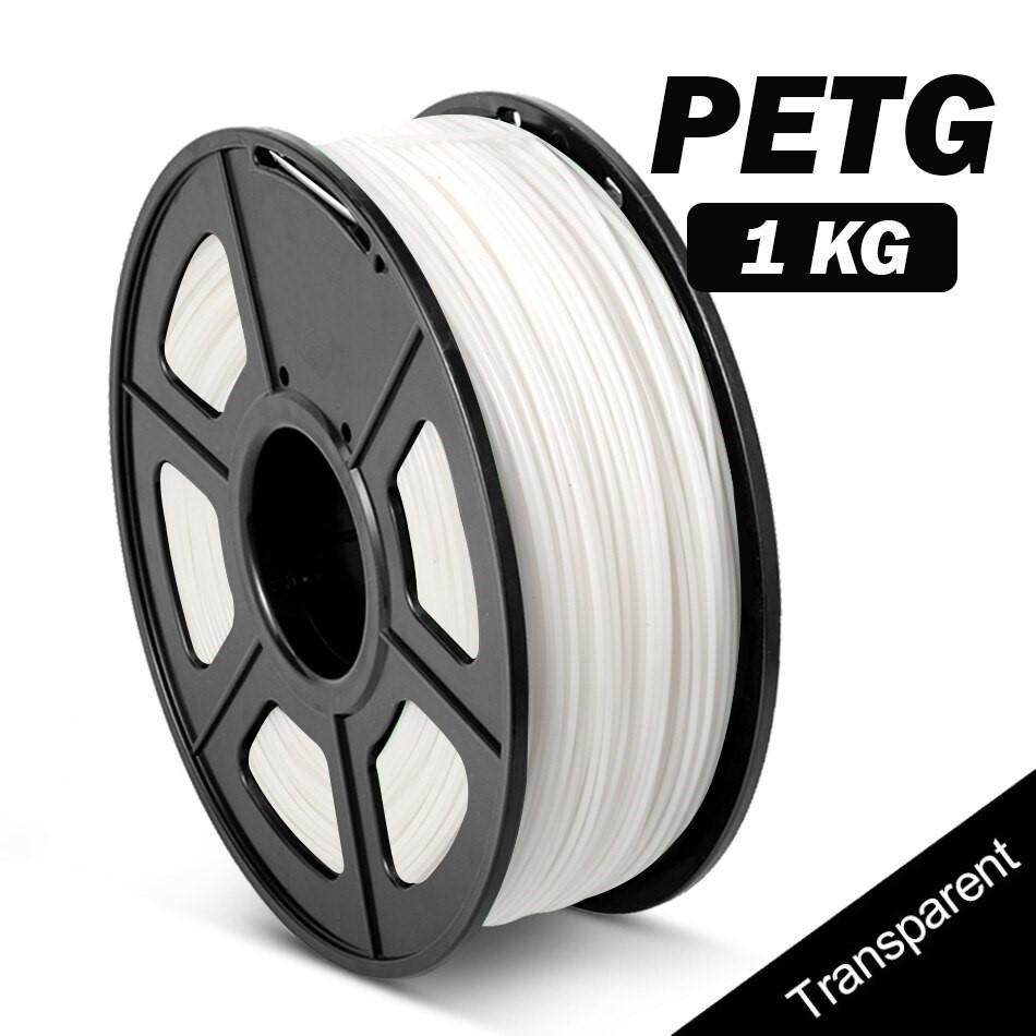 Transparent PETG 3D Printer Filament 1.75mm PLA 1Kg Spool (2.2lbs), Dimensional Accuracy of +/- 0.02mm