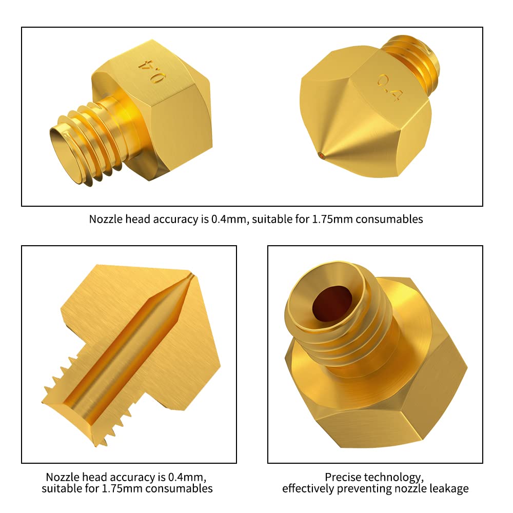 TRONXY MK8 0.4mm 3D Printer Nozzle Set (Pack of 10)